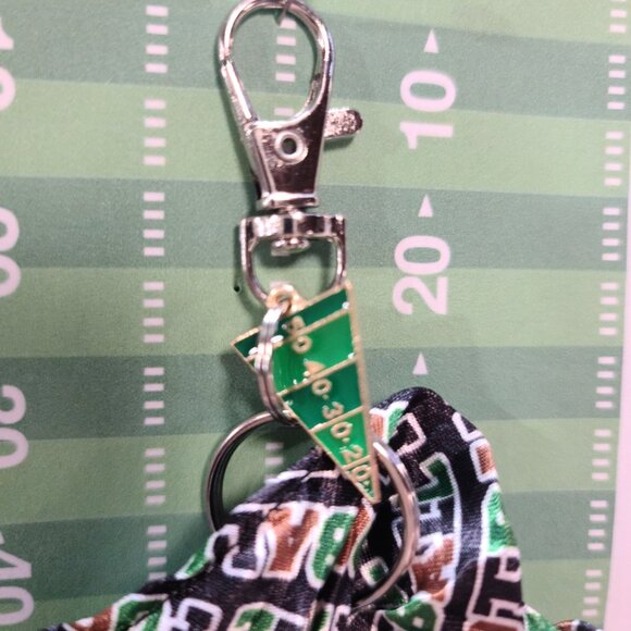 Football Themed Wristlet Keyring with a Football related charm attached !! - Picture 4 of 4